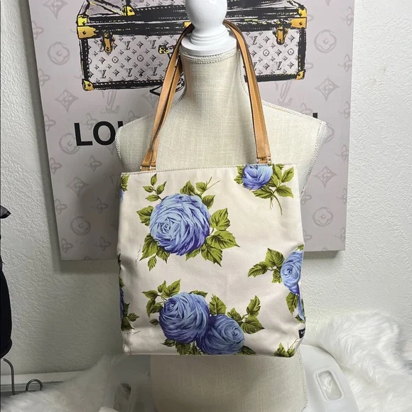 Kate Spade 1999 Vintage Blue Rose handbag - Picture 1 of 11